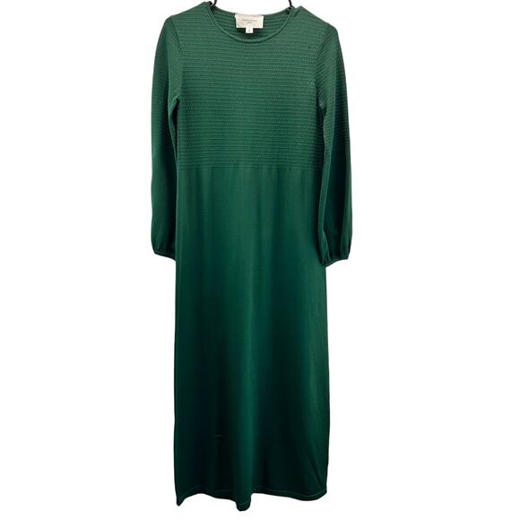 Pomander Place Hunter Green Double Knit Lennox Dress Small - Picture 2 of 12